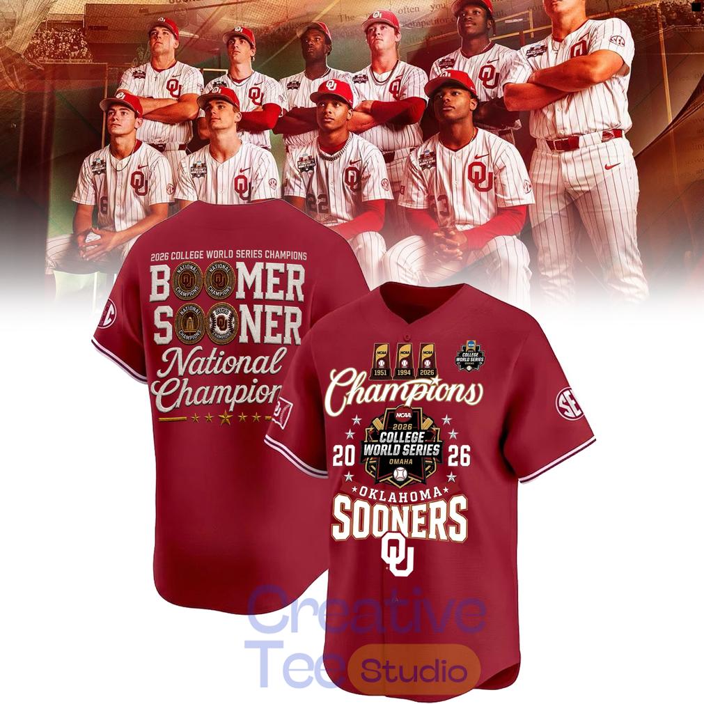 Oklahoma Sooners 2026 National Champions Special Red Baseball Jersey Unisex T-shirt, Sweatshirt, Hoodie, Long Sleeve Tee - T-Shirt, Sweatshirt, Hoodie