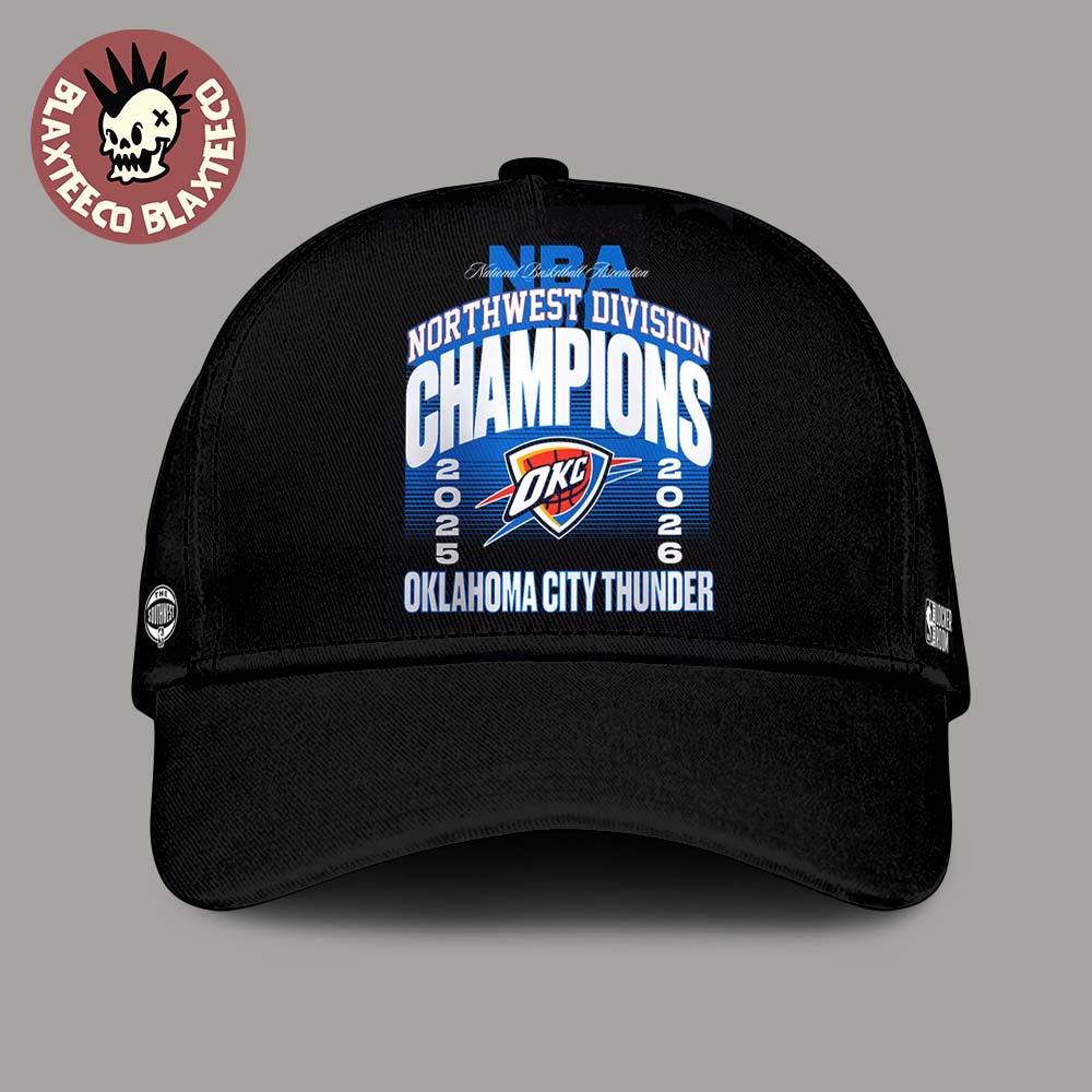 Oklahoma City Thunder 2026 NBA Northwest Division Champions Locker Room Cap Hat Snapback Unisex T-shirt, Sweatshirt, Hoodie, Long Sleeve Tee - T-Shirt, Sweatshirt, Hoodie