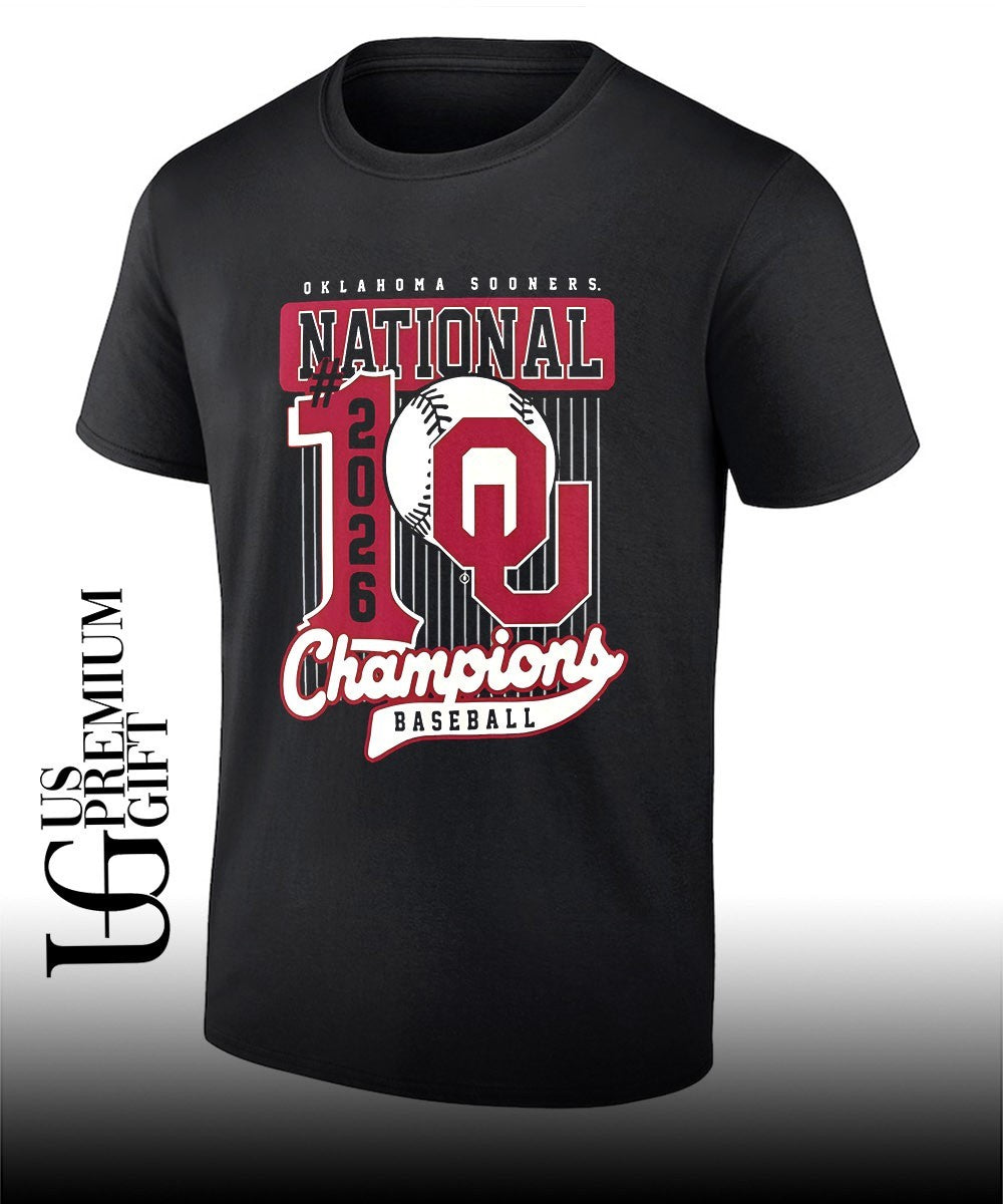 Oklahoma Sooners #1 NCAA Baseball National 2026 Champions shirt Unisex T-shirt, Sweatshirt, Hoodie, Long Sleeve Tee - T-Shirt, Sweatshirt, Hoodie
