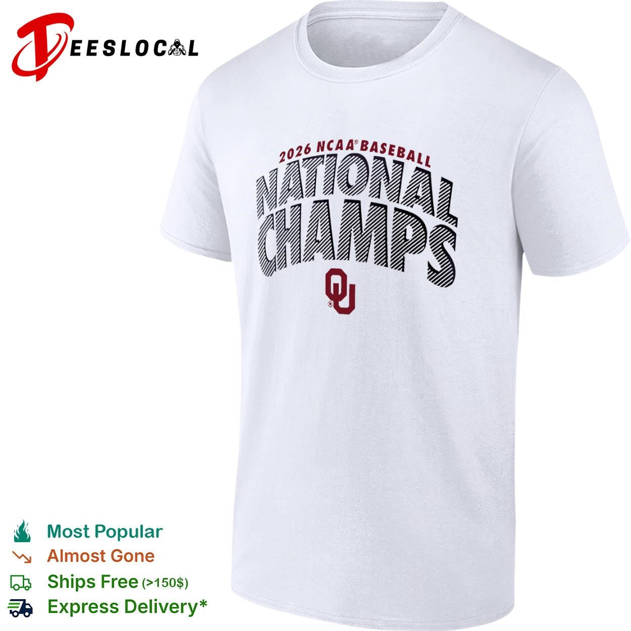 Oklahoma Sooners 2026 NCAA Baseball National Champs OU Logo shirt Unisex T-shirt, Sweatshirt, Hoodie, Long Sleeve Tee - T-Shirt, Sweatshirt, Hoodie