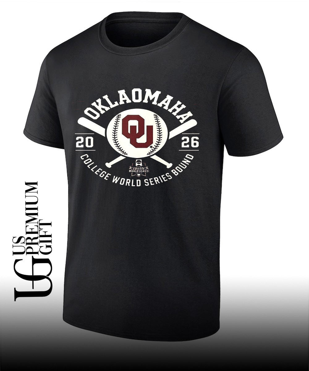 Oklahoma Sooners 2026 NCAA Mens Baseball College World Series Omaha Bound shirt Unisex T-shirt, Sweatshirt, Hoodie, Long Sleeve Tee - T-Shirt, Sweatshirt, Hoodie