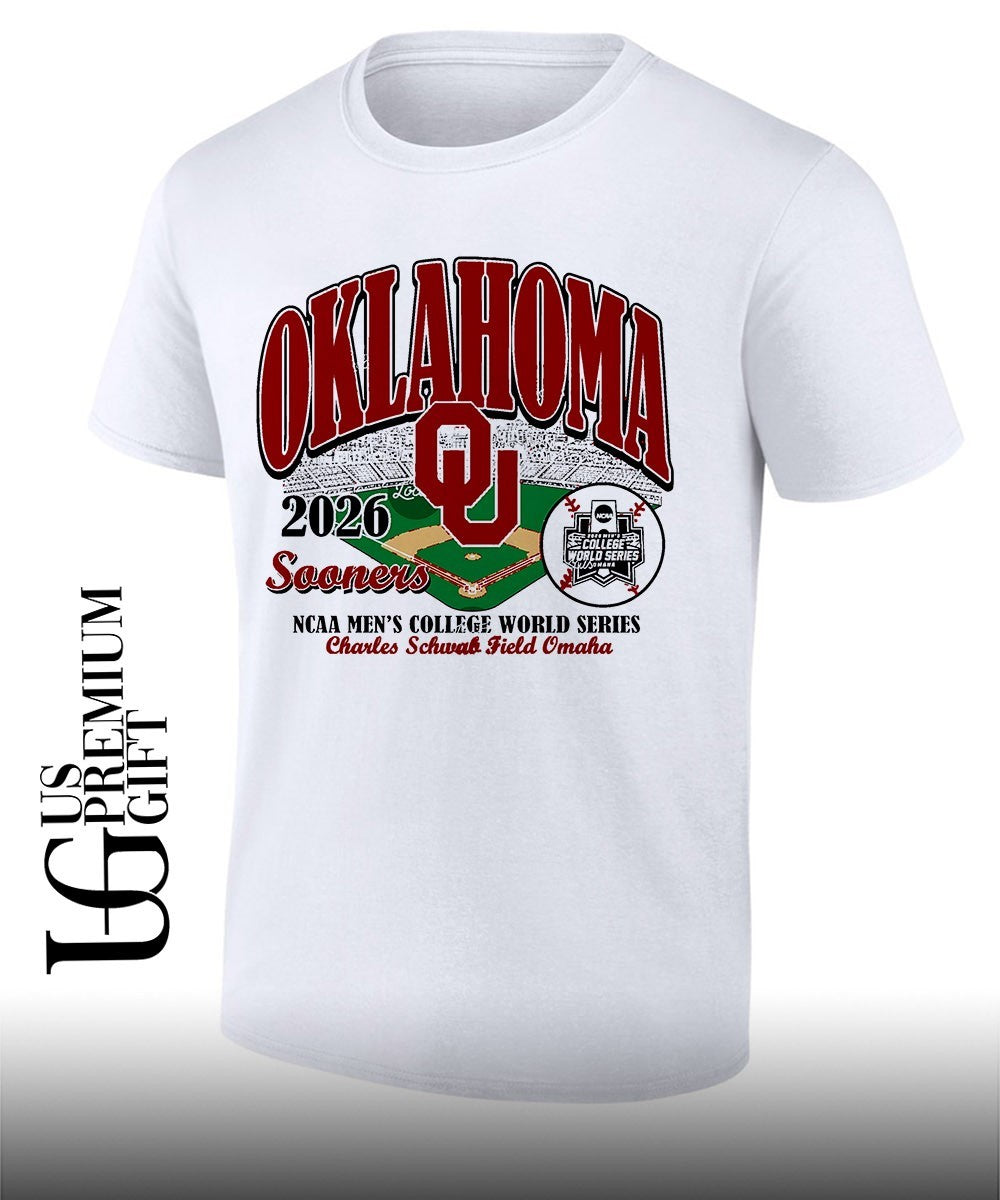 Oklahoma Sooners 2026 NCAA Mens College World Series Charles Schwab Field shirt Unisex T-shirt, Sweatshirt, Hoodie, Long Sleeve Tee - T-Shirt, Sweatshirt, Hoodie
