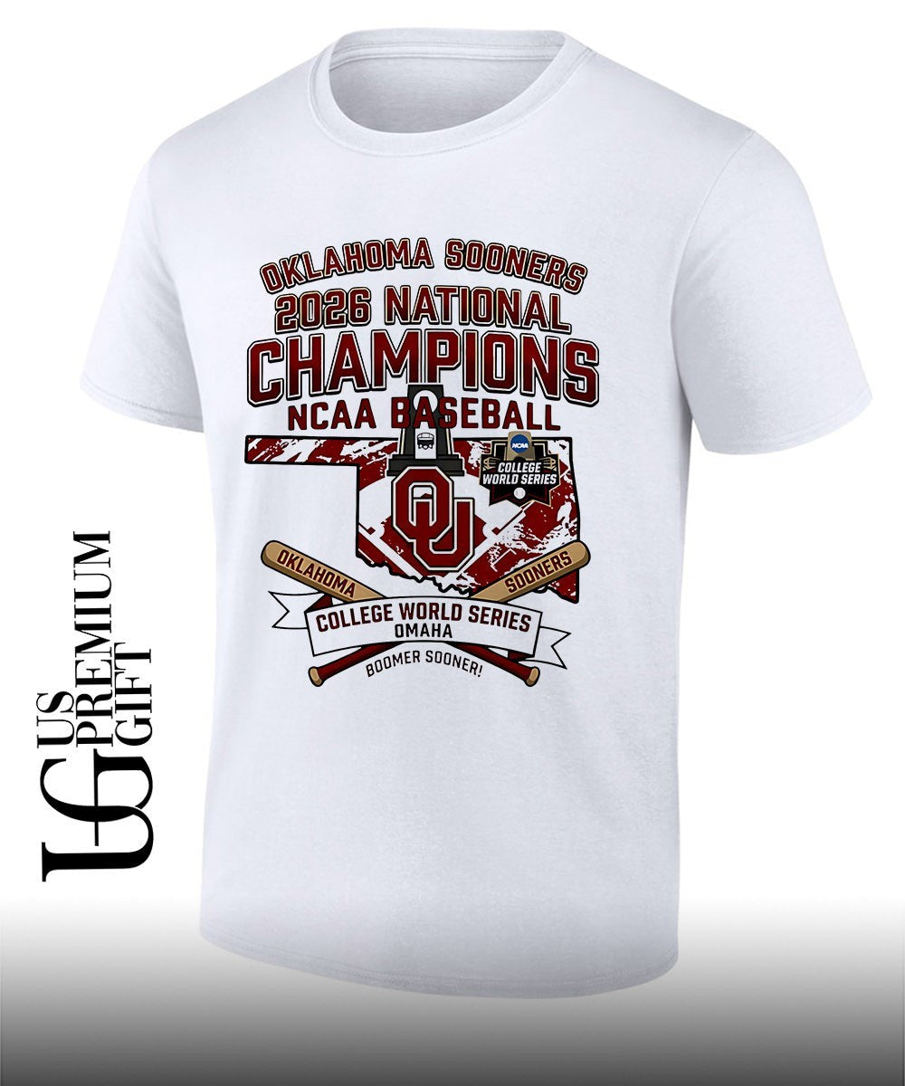 Oklahoma Sooners 3 Time National Champions NCAA Division I Baseball 2026 shirt Unisex T-shirt, Sweatshirt, Hoodie, Long Sleeve Tee - T-Shirt, Sweatshirt, Hoodie