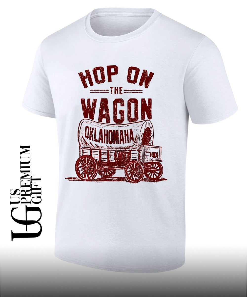 Oklahoma Sooners College Football Hop on the Wagon Oklahomaha shirt Unisex T-shirt, Sweatshirt, Hoodie, Long Sleeve Tee - T-Shirt, Sweatshirt, Hoodie