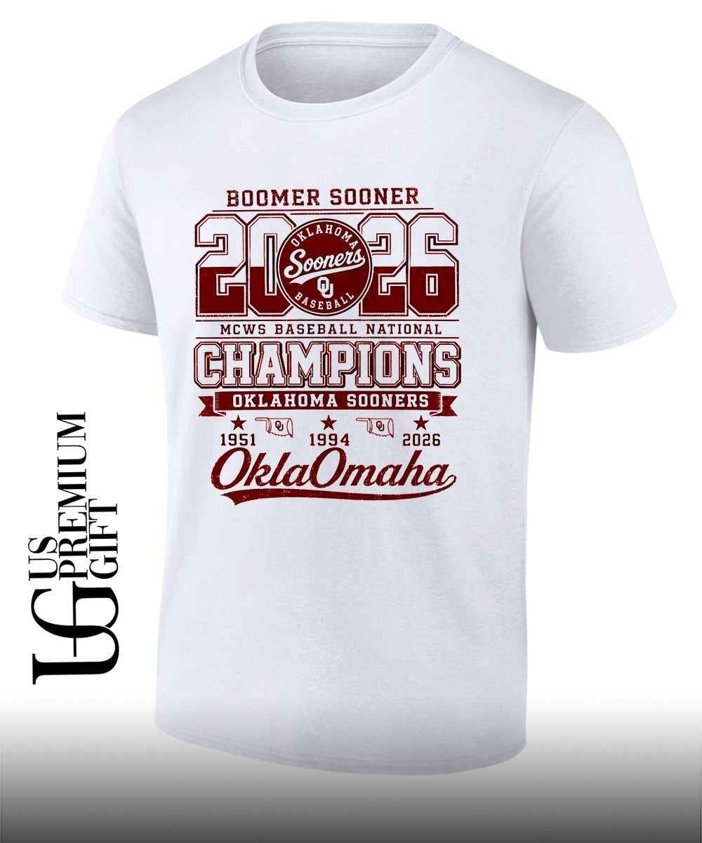 Oklahoma Sooners NCAA Baseball Boomer Sooner 2026 MCWS National Champions shirt Unisex T-shirt, Sweatshirt, Hoodie, Long Sleeve Tee - T-Shirt, Sweatshirt, Hoodie