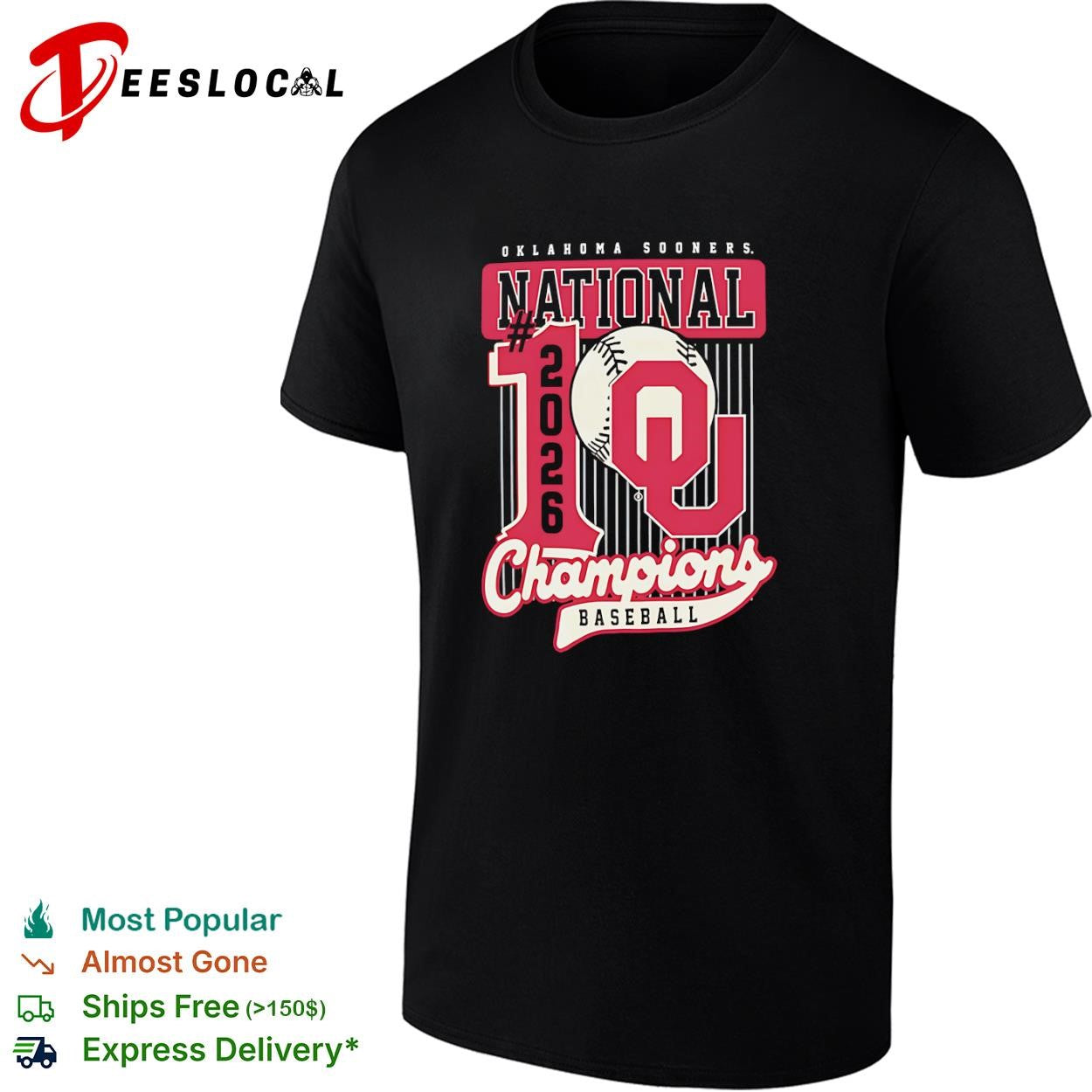 Oklahoma Sooners National 2026 Champions Baseball shirt Unisex T-shirt, Sweatshirt, Hoodie, Long Sleeve Tee - T-Shirt, Sweatshirt, Hoodie
