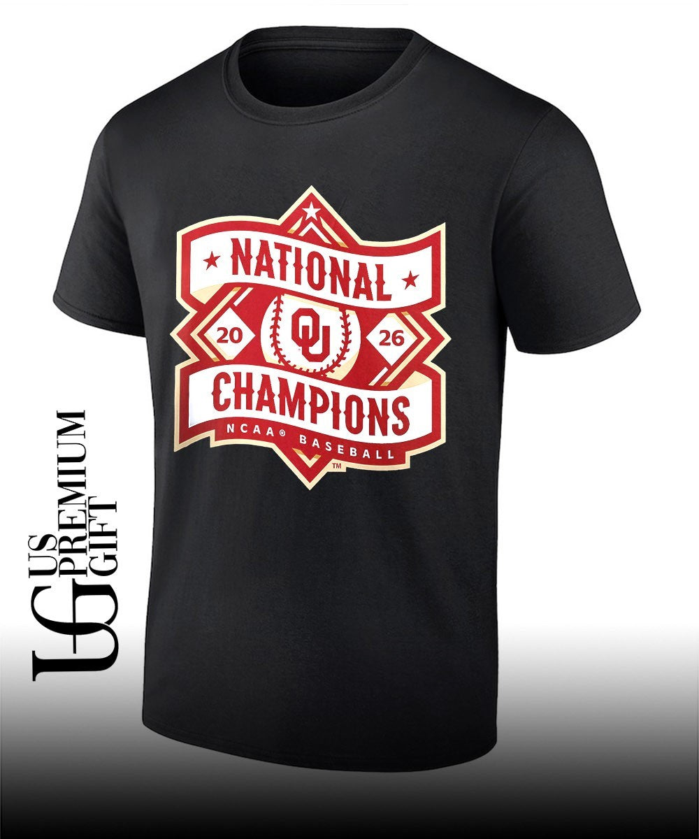 Oklahoma Sooners National Champions 2026 NCAA Baseball shirt Unisex T-shirt, Sweatshirt, Hoodie, Long Sleeve Tee - T-Shirt, Sweatshirt, Hoodie