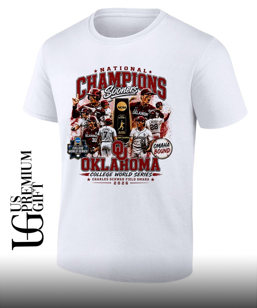 Oklahoma Sooners National Champions 2026 NCAA College World Series baseball shirt Unisex T-shirt, Sweatshirt, Hoodie, Long Sleeve Tee - T-Shirt, Sweatshirt, Hoodie