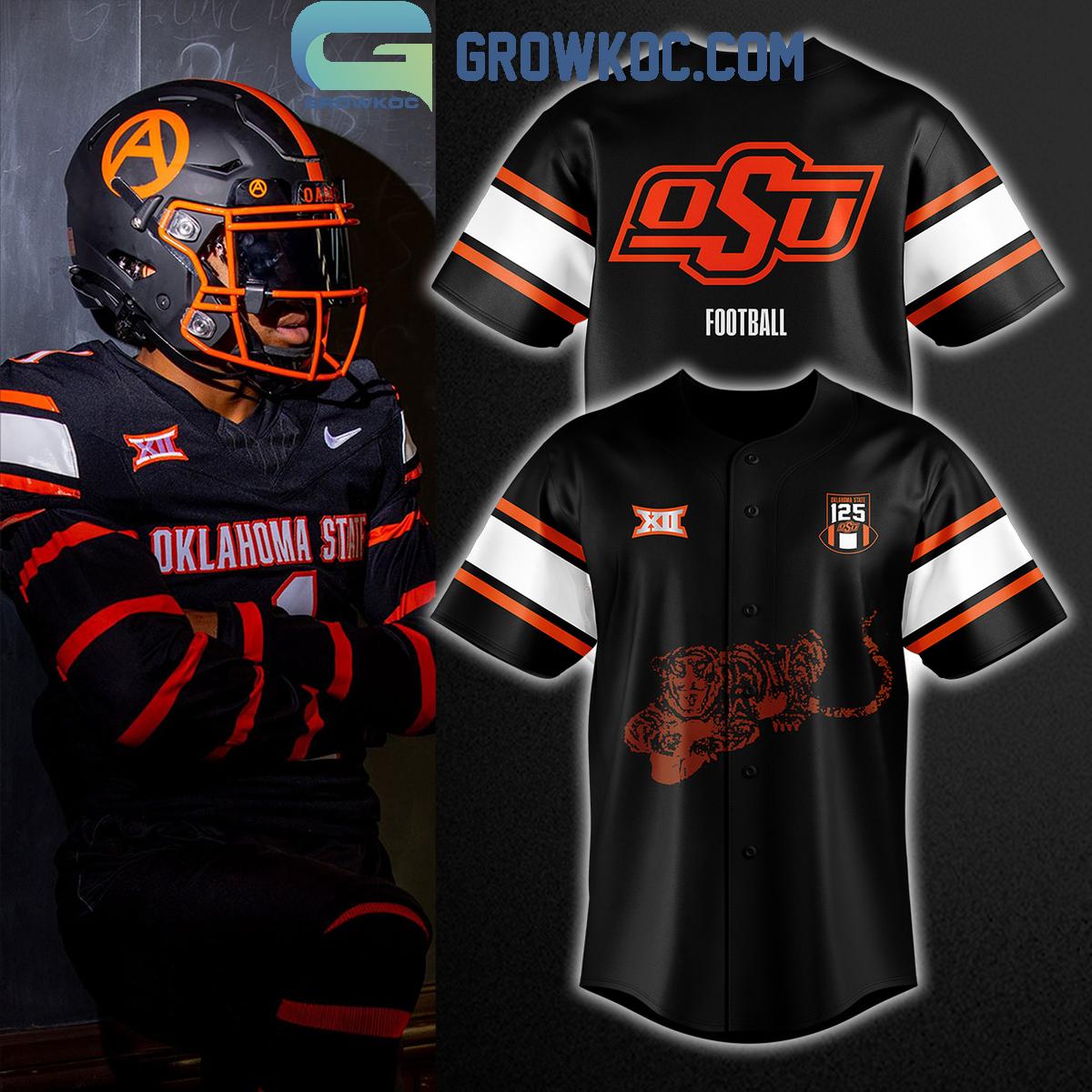 Oklahoma State Cowboys Football 125th Anniversary Throwback Baseball Jersey Unisex T-shirt, Sweatshirt, Hoodie, Long Sleeve Tee - T-Shirt, Sweatshirt, Hoodie