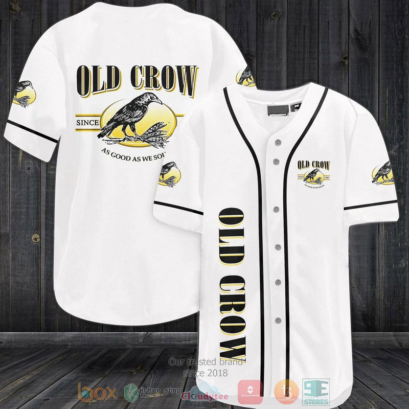Old Crow white Baseball shirt Unisex T-shirt, Sweatshirt, Hoodie, Long Sleeve Tee - T-Shirt, Sweatshirt, Hoodie