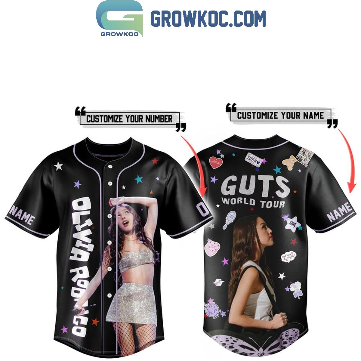 Olivia Rodrigo Guts World Tour Small Girl Personalized Baseball Jersey Unisex T-shirt, Sweatshirt, Hoodie, Long Sleeve Tee - T-Shirt, Sweatshirt, Hoodie