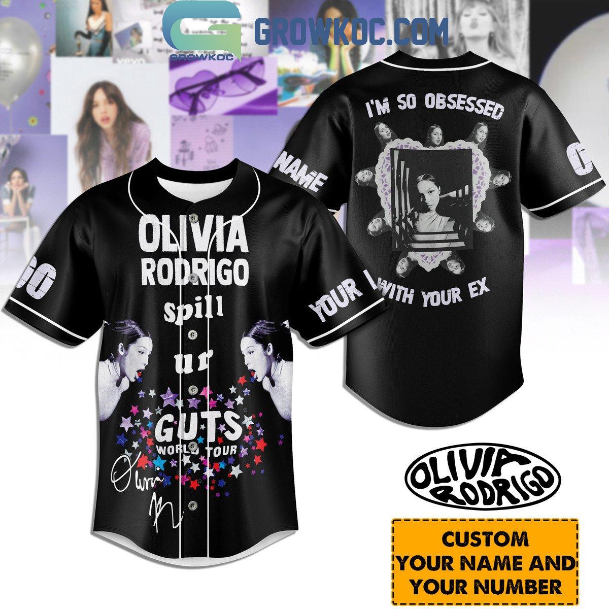 Olivia Rodrigo Im So Obsessed With Your Ex Personalized Baseball Jersey Unisex T-shirt, Sweatshirt, Hoodie, Long Sleeve Tee - T-Shirt, Sweatshirt, Hoodie