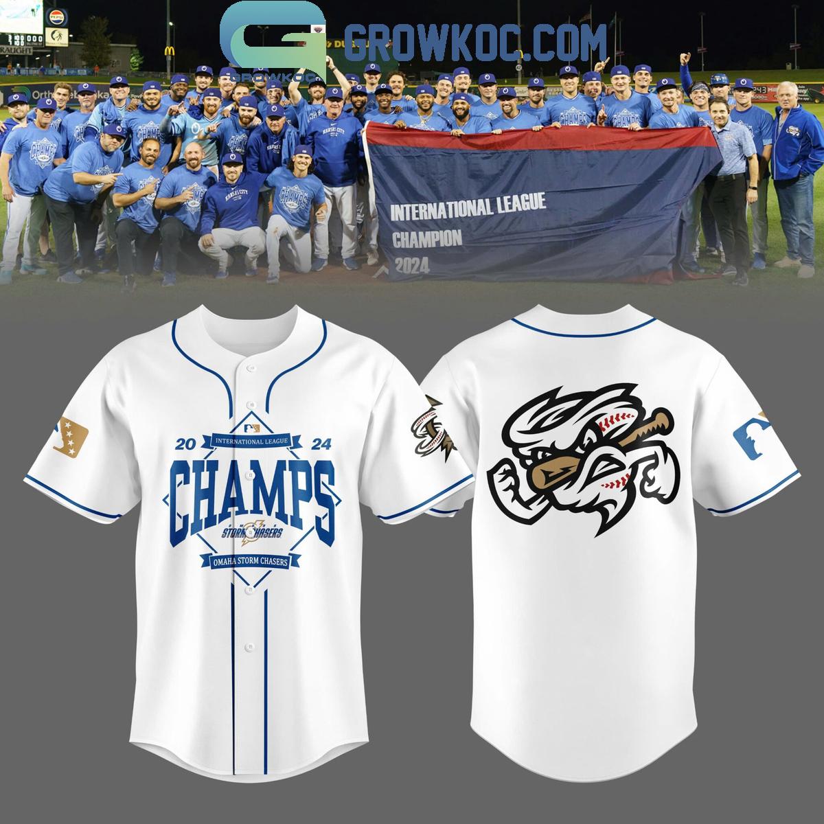 Omaha Storm Chasers 2024 International Leagues Champions Baseball Jersey Unisex T-shirt, Sweatshirt, Hoodie, Long Sleeve Tee - T-Shirt, Sweatshirt, Hoodie