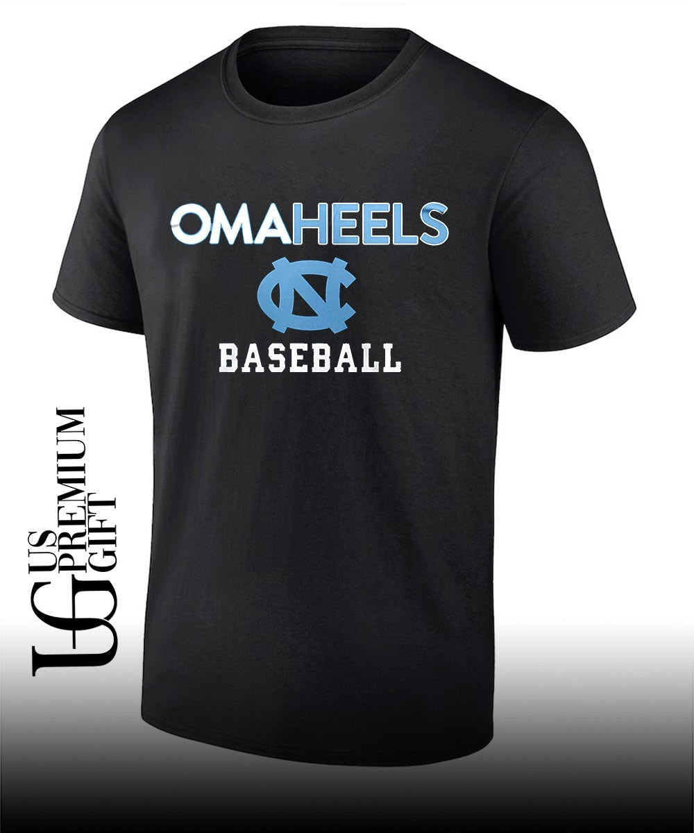 Omaheels North Carolina Tar Heels 2026 Baseball NCAA College World Series logo shirt Unisex T-shirt, Sweatshirt, Hoodie, Long Sleeve Tee - T-Shirt, Sweatshirt, Hoodie