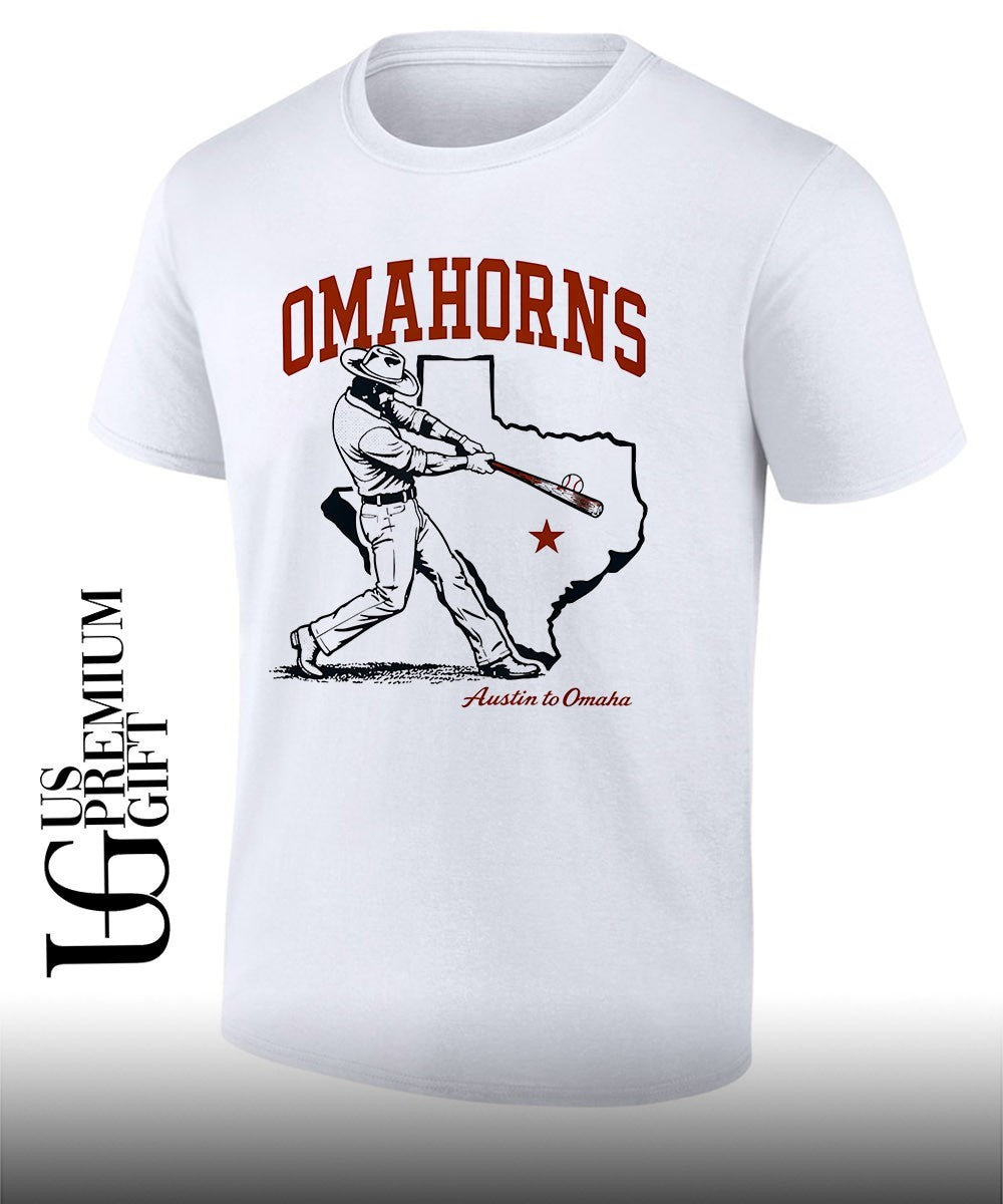Omahorns Austin to Omaha Texas Longhorns shirt Unisex T-shirt, Sweatshirt, Hoodie, Long Sleeve Tee - T-Shirt, Sweatshirt, Hoodie