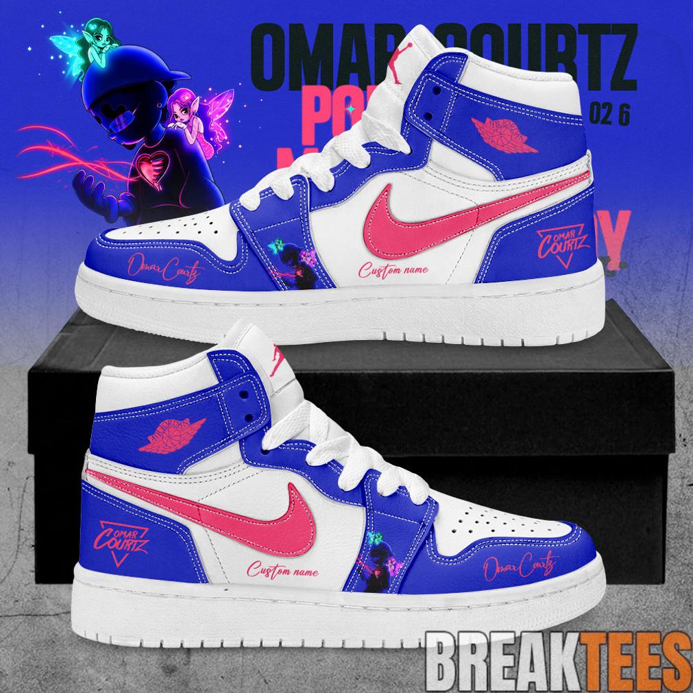 Omar Courtz Por Si Maana No Estoy Tour 2026 Signature Custom AJ1 Shoes Unisex T-shirt, Sweatshirt, Hoodie, Long Sleeve Tee - T-Shirt, Sweatshirt, Hoodie