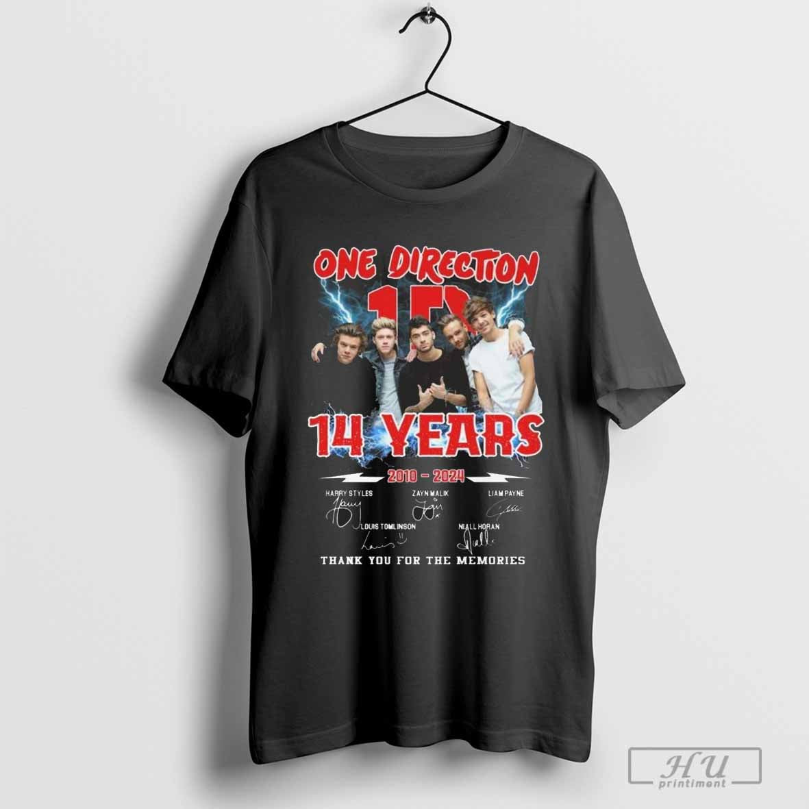 One Direction 14 Years 2010 2024 Thank You Memories Signatures T-Shirts, Hoodie, Sweatshirt - T-Shirt, Sweatshirt, Hoodie