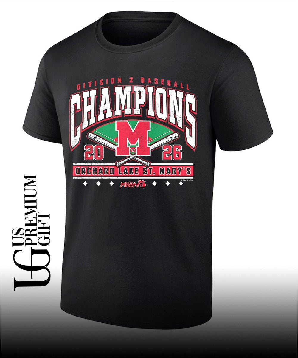Orchard Lake St. Marys MHSAA Baseball D2 Champions 2026 shirt Unisex T-shirt, Sweatshirt, Hoodie, Long Sleeve Tee - T-Shirt, Sweatshirt, Hoodie