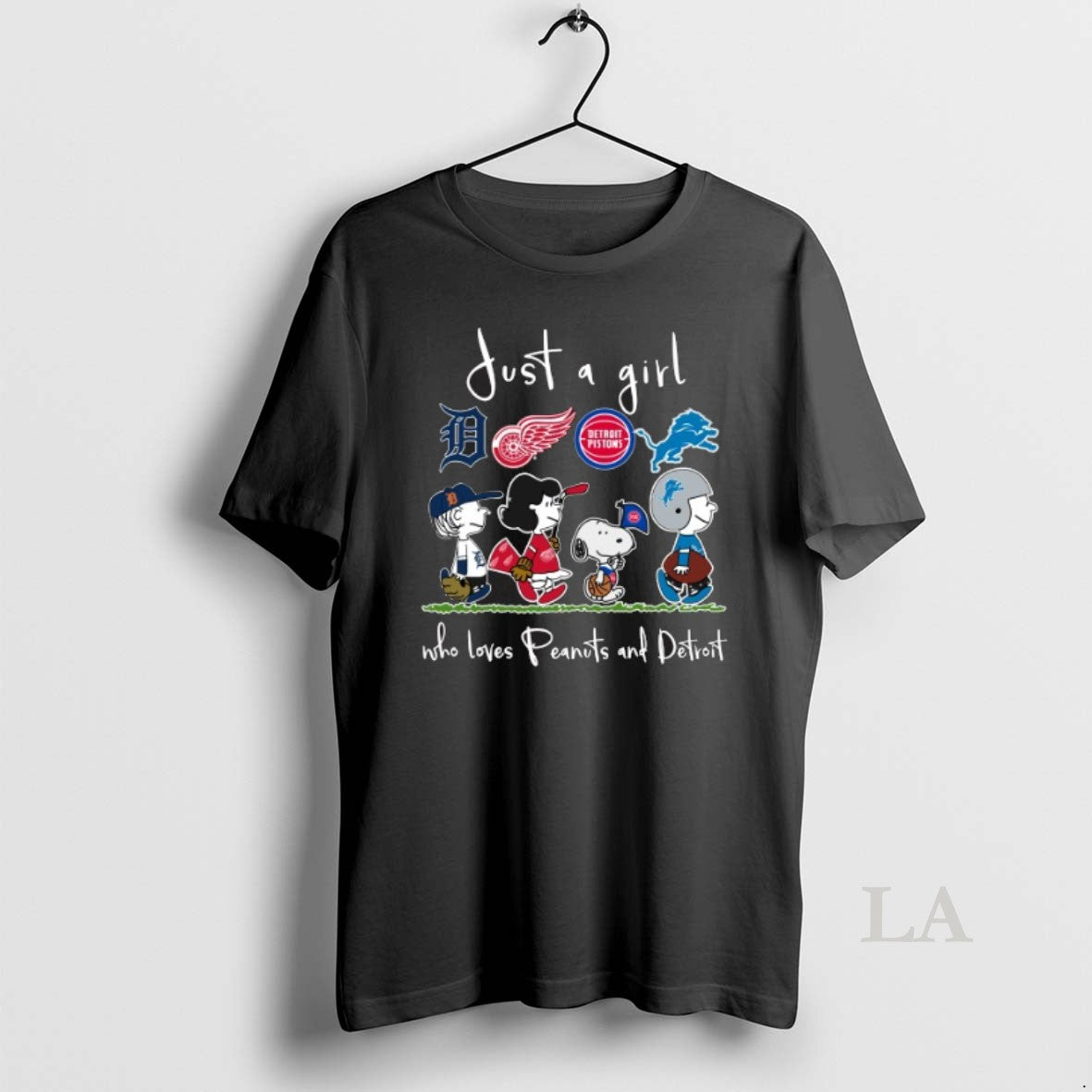 Original 2025 Just Girl Who Loves Peanuts Characters Detroit Sports Teams T-Shirts, Hoodie, Sweatshirt - T-Shirt, Sweatshirt, Hoodie