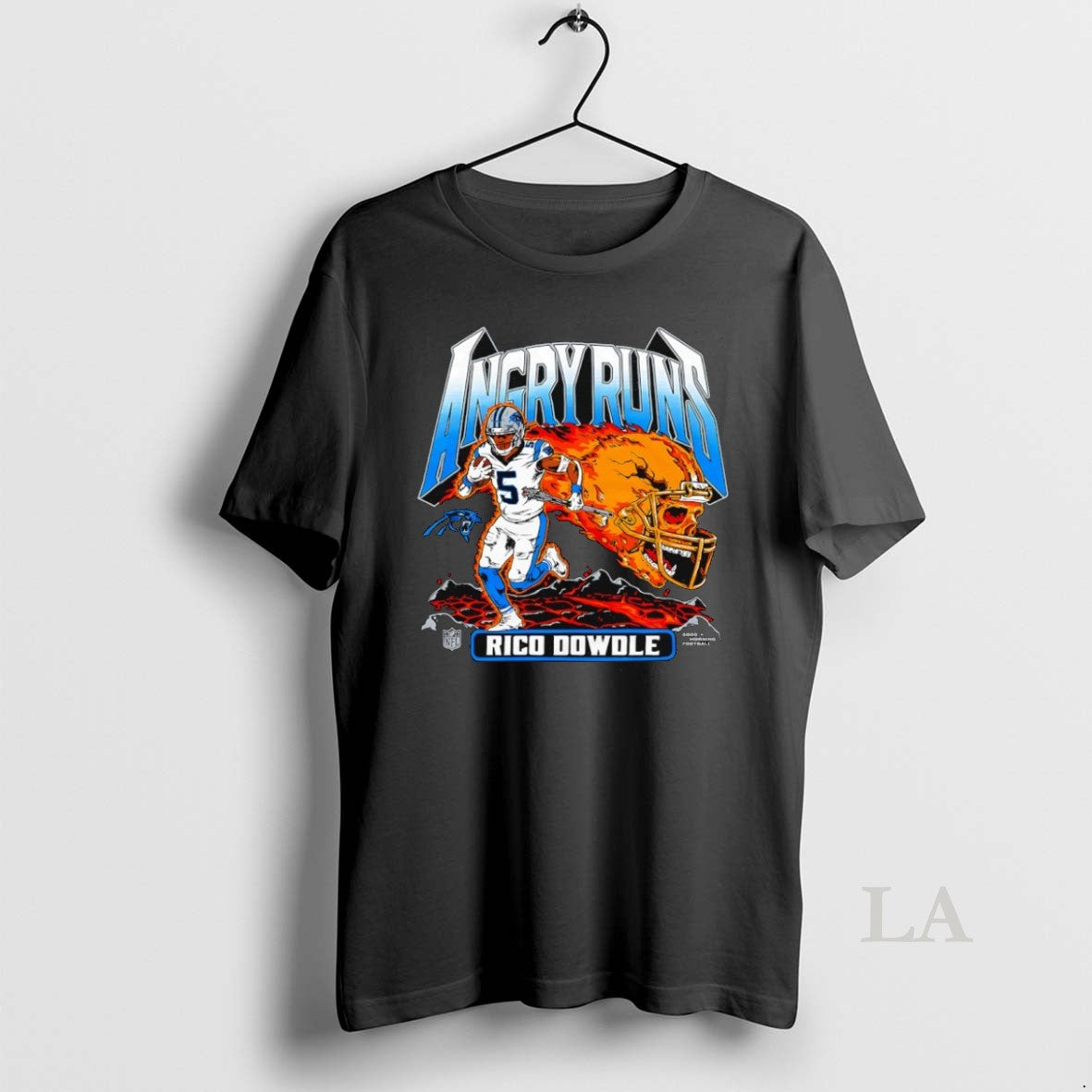 Original Angry Runs 2025 Carolina Panthers Rico Dowdle T-Shirts, Hoodie, Sweatshirt - T-Shirt, Sweatshirt, Hoodie