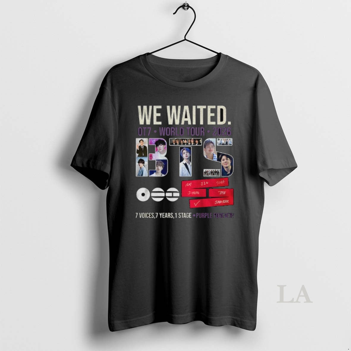 Original Bts We Waited World Tour 2026 7 Voices 7 Years 1 Stage Ot7 Purple T-Shirts, Hoodie, Sweatshirt - T-Shirt, Sweatshirt, Hoodie