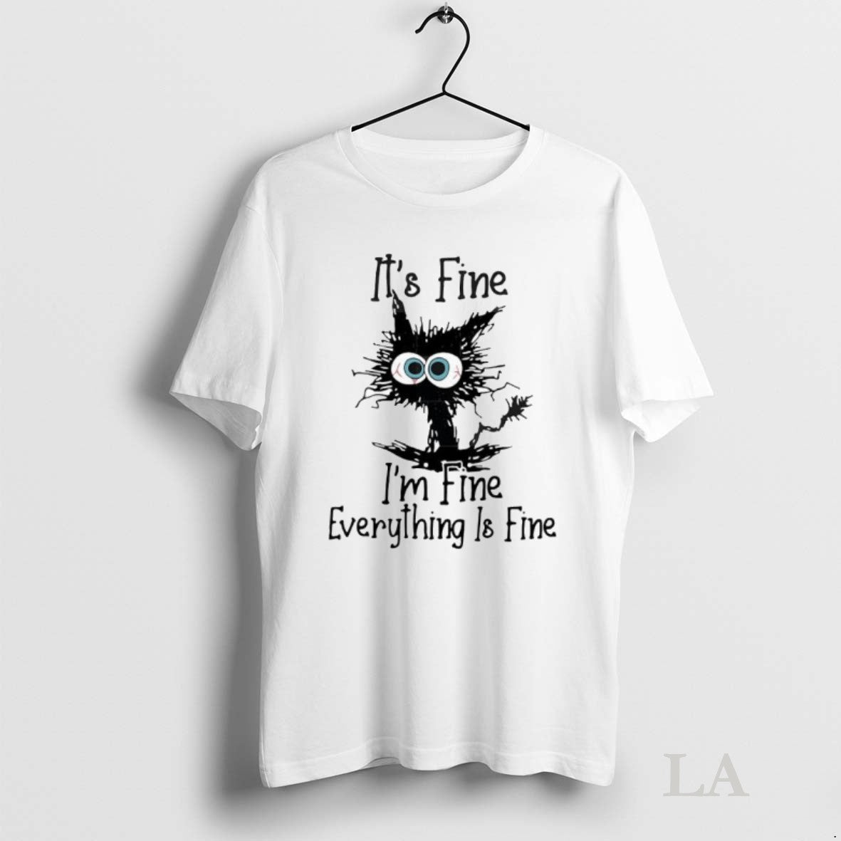 Original Black Cat Fine Im Fine Everything Is Fine T-Shirts, Hoodie, Sweatshirt - T-Shirt, Sweatshirt, Hoodie