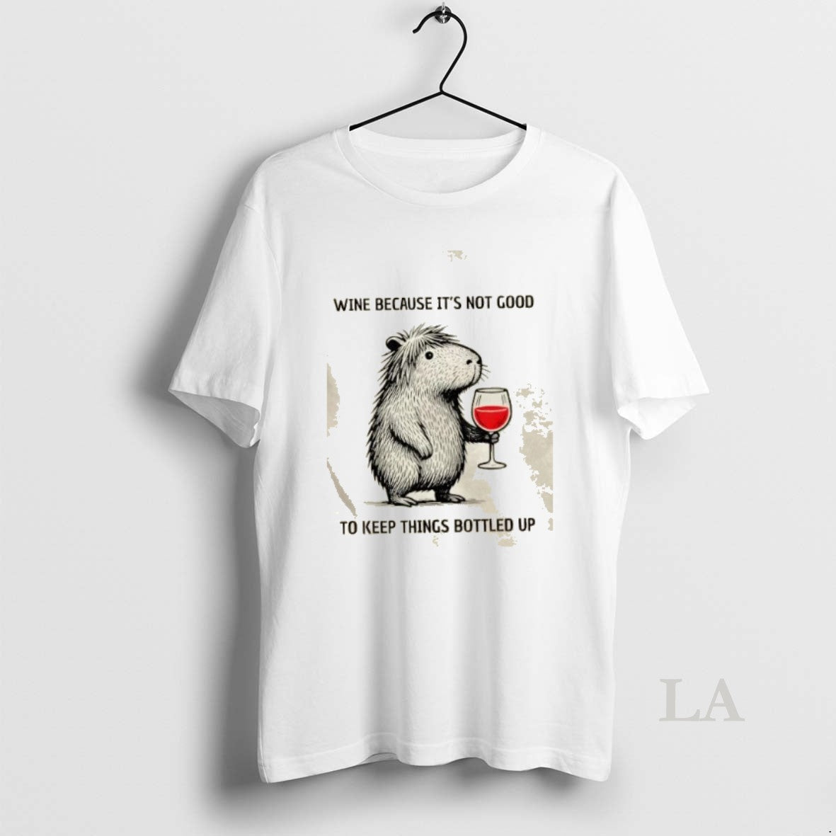 Original Capybara Wine Because Not Good Keep Things Bottled Up T-Shirts, Hoodie, Sweatshirt - T-Shirt, Sweatshirt, Hoodie