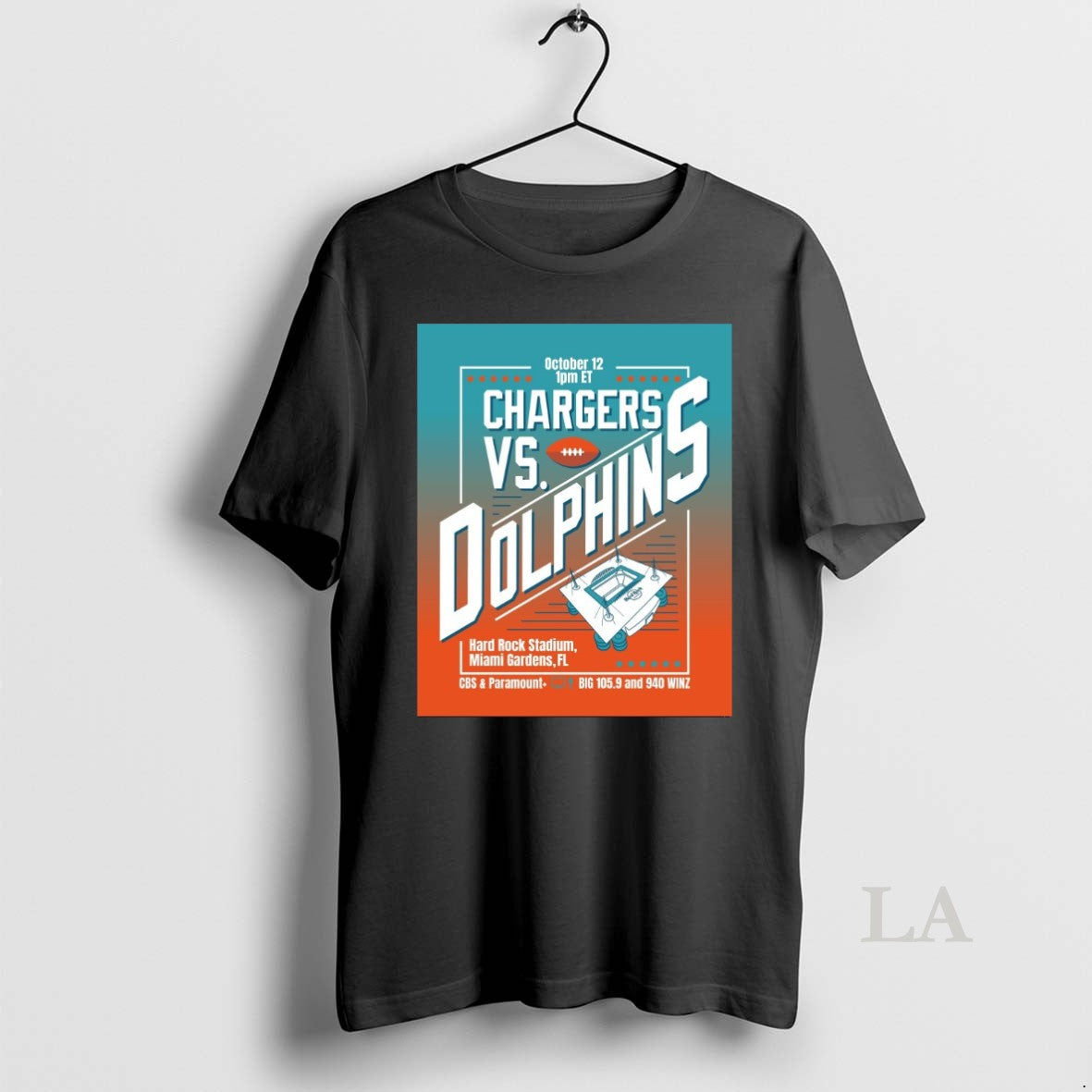 Original Chargers Vs Dolphins October 12 2025 Hard Rock Stadium Miami Gardens Fl T-Shirts, Hoodie, Sweatshirt - T-Shirt, Sweatshirt, Hoodie
