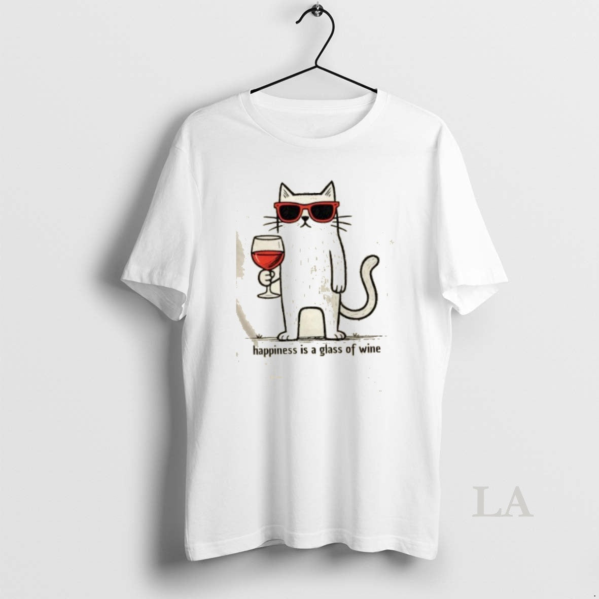 Original Cool Cat Happiness Is Glass Wine T-Shirts, Hoodie, Sweatshirt - T-Shirt, Sweatshirt, Hoodie