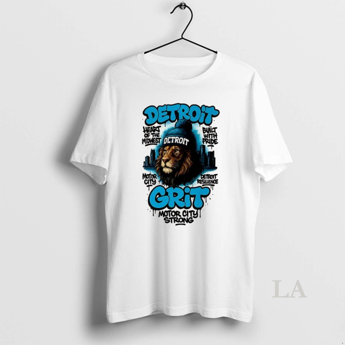Original Detroit Lions Football Detroit Grit Motor City Strong Mascot Skyline T-Shirts, Hoodie, Sweatshirt - T-Shirt, Sweatshirt, Hoodie