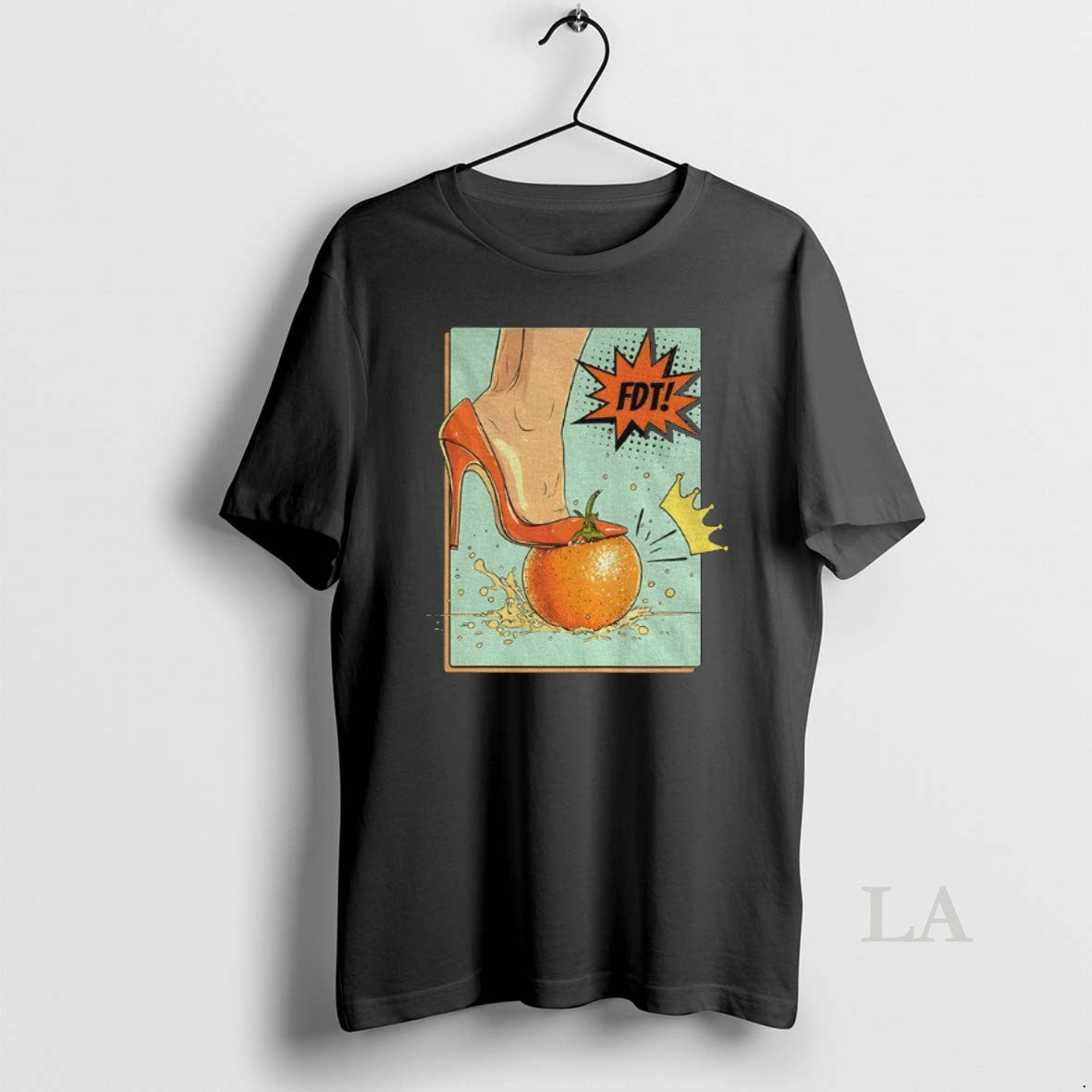 Original Donald Trump Fdt High Heels Over Orange Crown No Kings America Anti Trump T-Shirts, Hoodie, Sweatshirt - T-Shirt, Sweatshirt, Hoodie