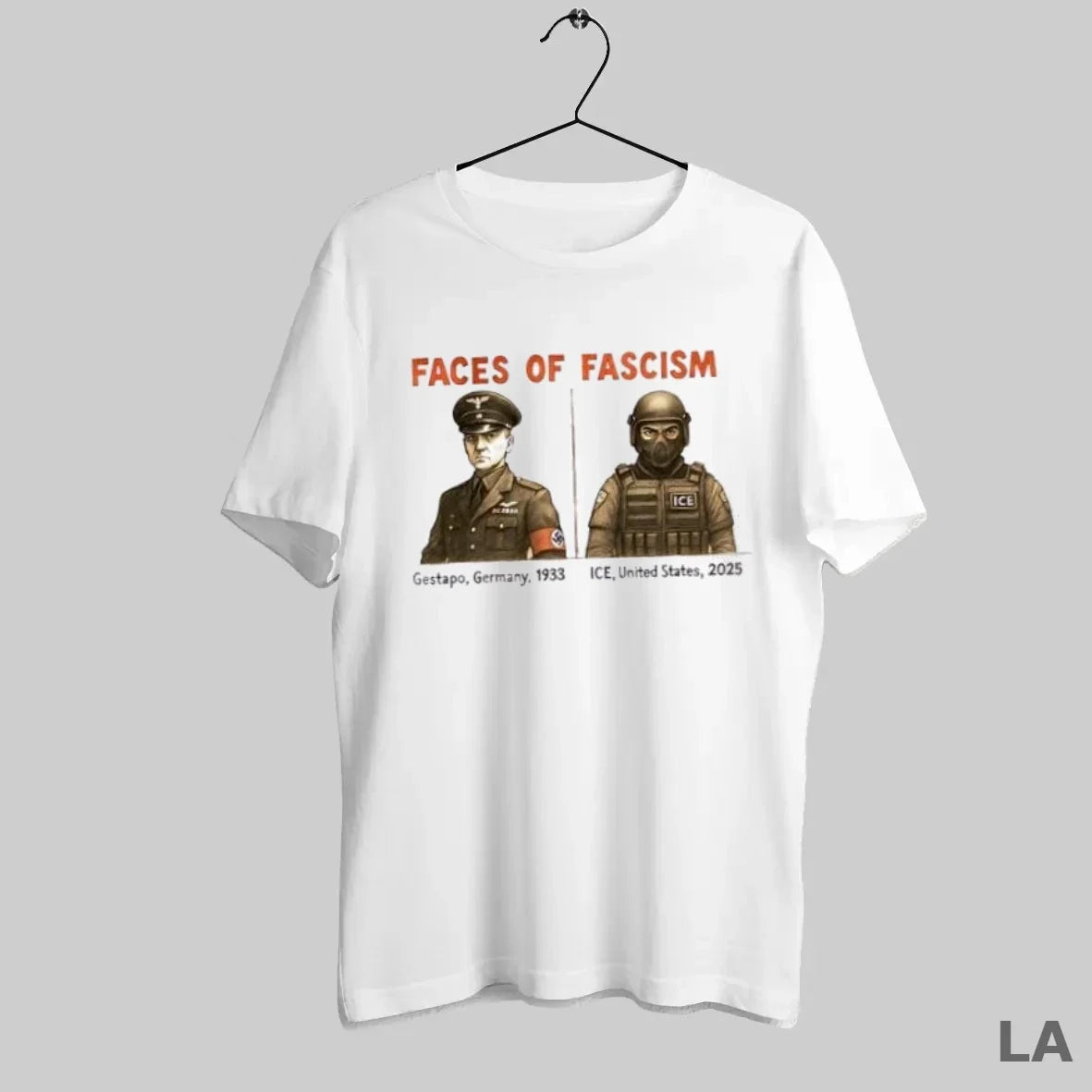 Original Faces Fascism Gestapo Germany 1993 Ice United States 2025 T-Shirts, Hoodie, Sweatshirt - T-Shirt, Sweatshirt, Hoodie