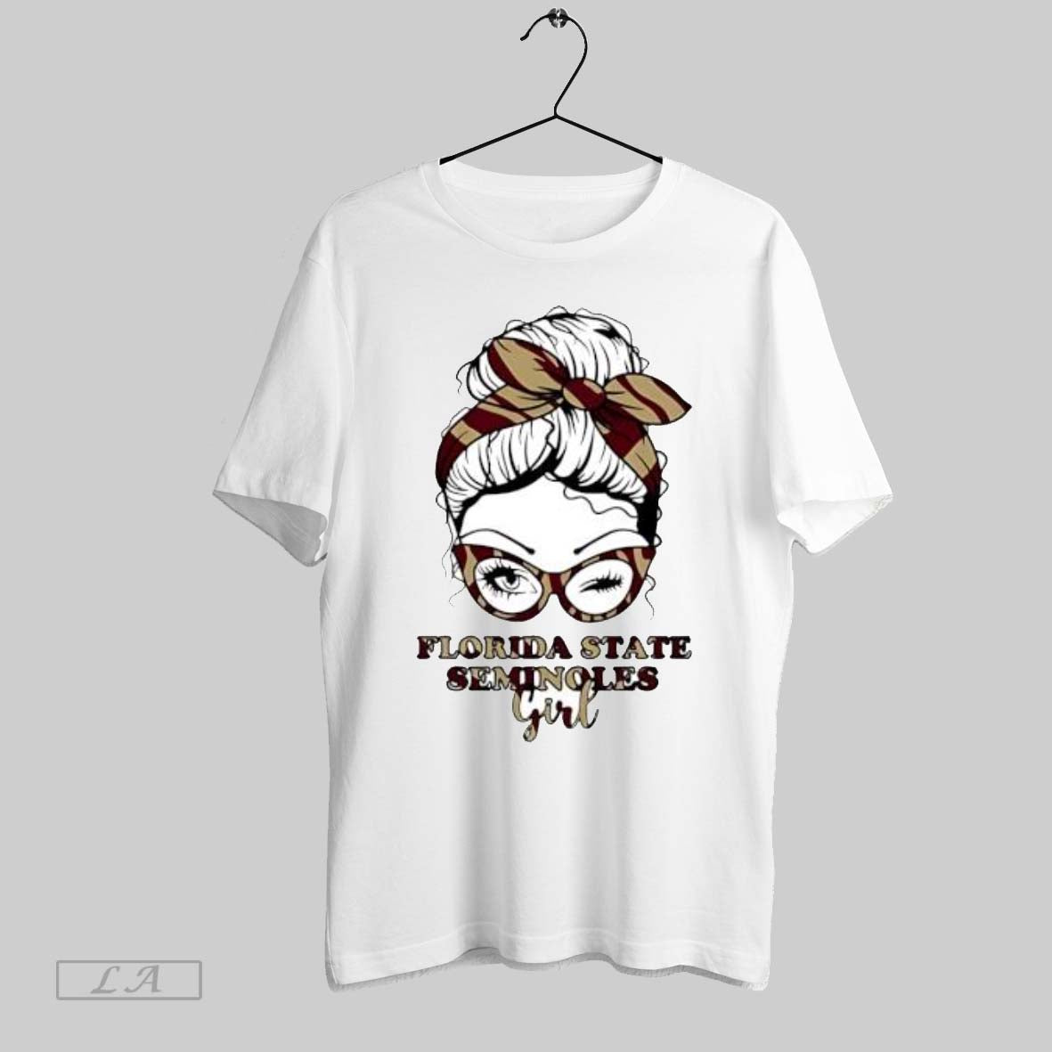 Original Florida State Seminoles Girl Messy Bun Sunglasses Fan Art T-Shirts, Hoodie, Sweatshirt - T-Shirt, Sweatshirt, Hoodie