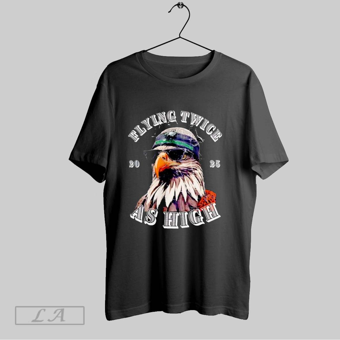 Original Flying Twice As High 2025 Eagle Wearing Beanie Sunglasses T-Shirts, Hoodie, Sweatshirt - T-Shirt, Sweatshirt, Hoodie