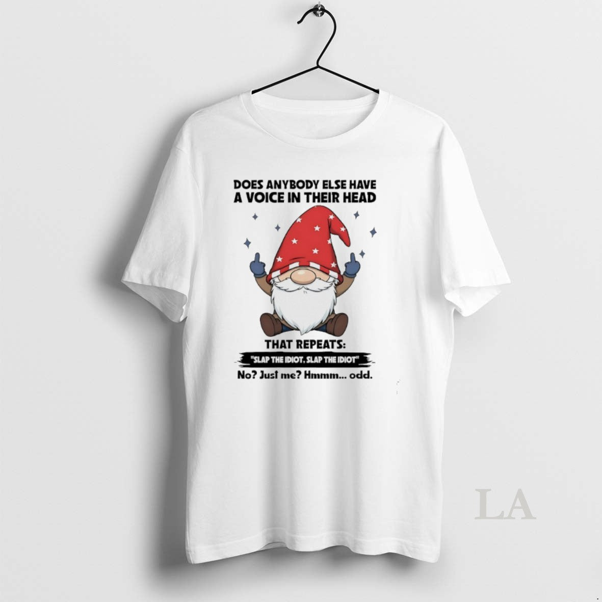Original Gnome Middle Finger Does Anybody Else Have Voice Their Head That Repeats T-Shirts, Hoodie, Sweatshirt - T-Shirt, Sweatshirt, Hoodie