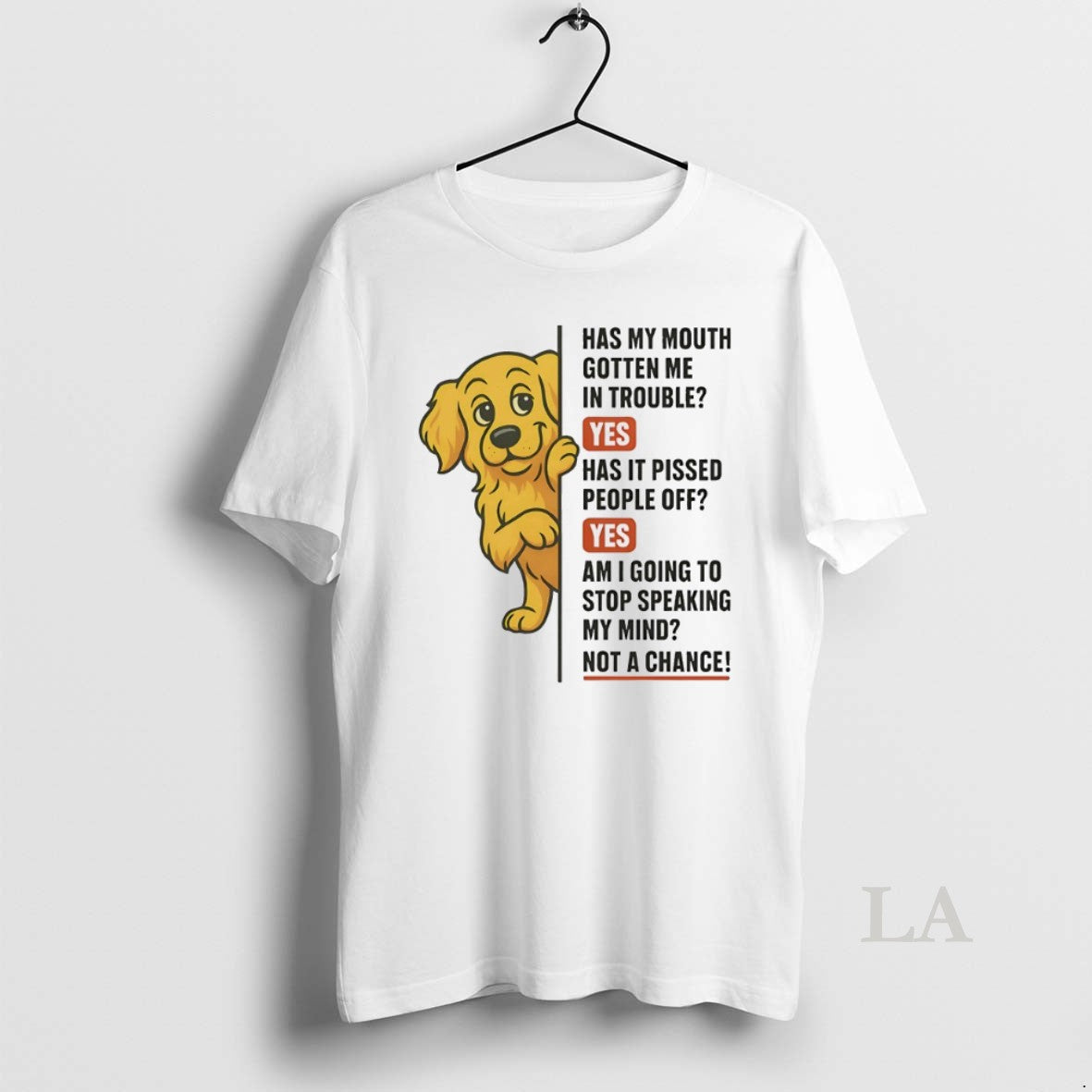 Original Golden Retriever Has My Mouth Gotten Me Trouble Yes Has Pissed People T-Shirts, Hoodie, Sweatshirt - T-Shirt, Sweatshirt, Hoodie