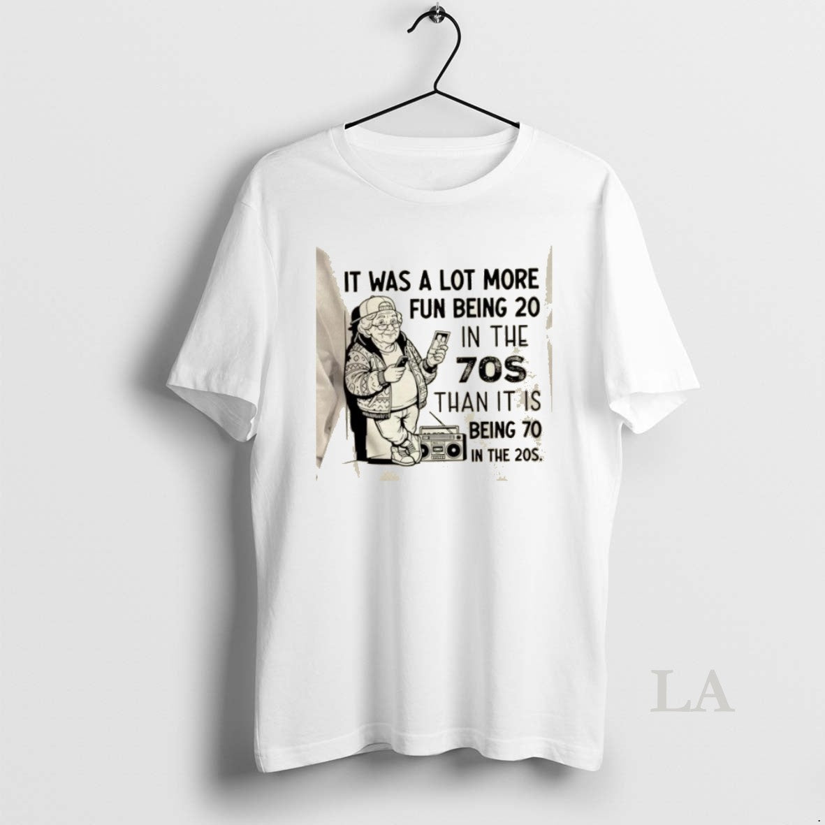 Original Grandma Was Lot More Fun Being 20 70s Than T-Shirts, Hoodie, Sweatshirt - T-Shirt, Sweatshirt, Hoodie