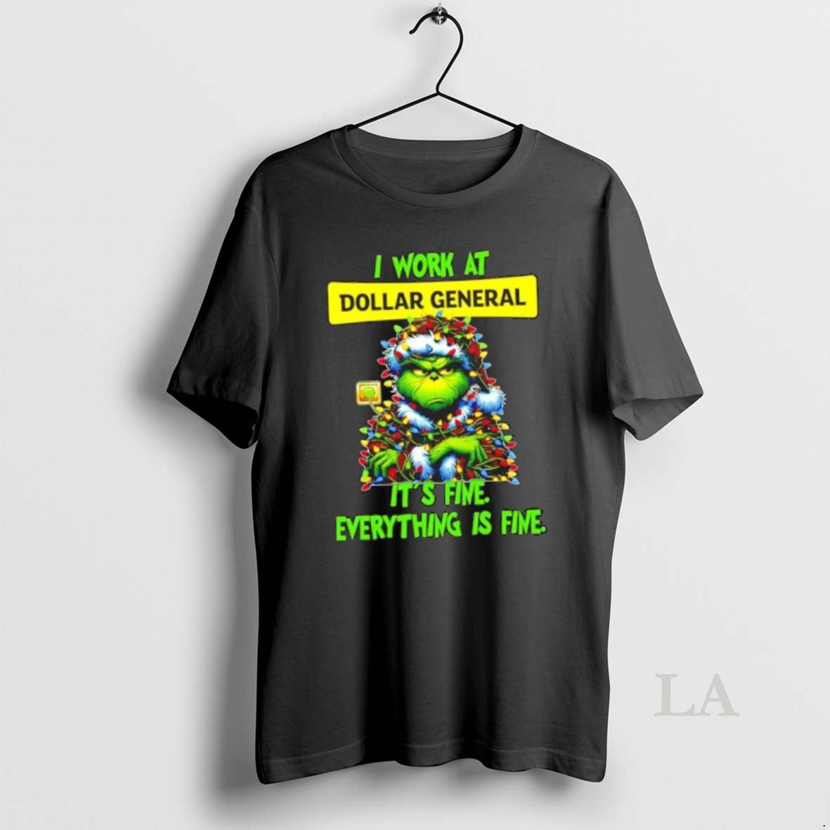 Original Grinch Tree X Dollar General I Work Fine Everything Is Fine T-Shirts, Hoodie, Sweatshirt - T-Shirt, Sweatshirt, Hoodie