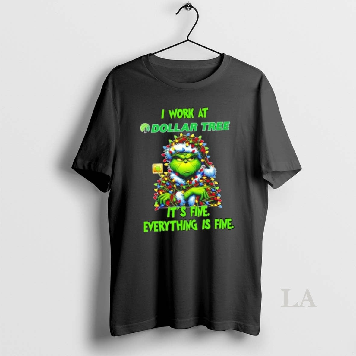 Original Grinch Tree X Dollar Tree I Work Fine Everything Is Fine T-Shirts, Hoodie, Sweatshirt - T-Shirt, Sweatshirt, Hoodie