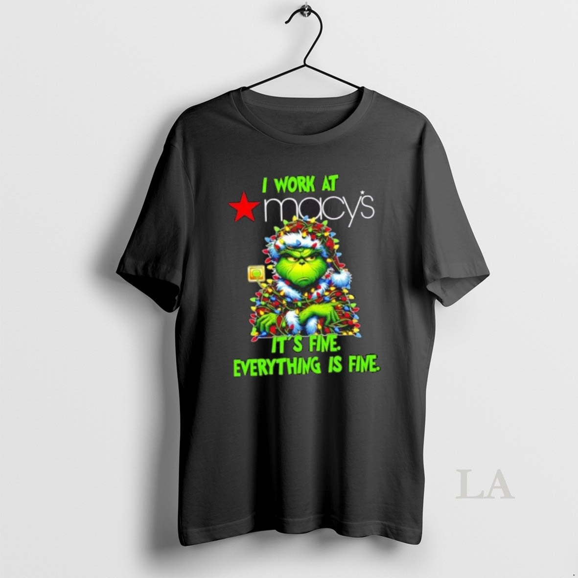 Original Grinch Tree X Macys I Work Fine Everything Is Fine T-Shirts, Hoodie, Sweatshirt - T-Shirt, Sweatshirt, Hoodie