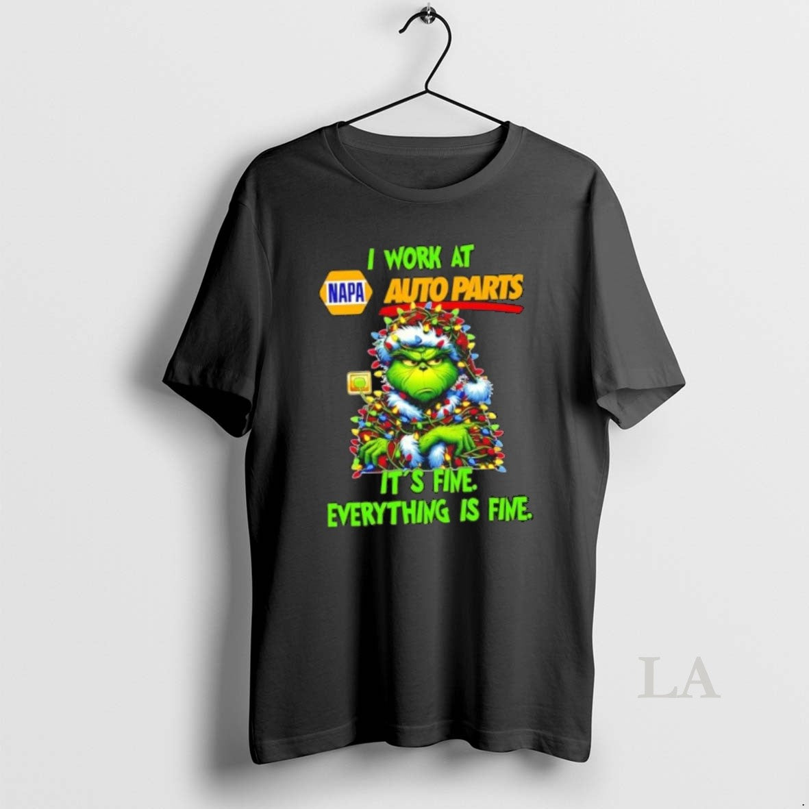 Original Grinch Tree X Napa Auto Parts I Work Fine Everything Is T-Shirts, Hoodie, Sweatshirt - T-Shirt, Sweatshirt, Hoodie