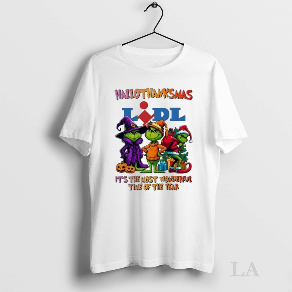 Original Grinch Hallothanksmas X Lidl Logo Most Time Year T-Shirts, Hoodie, Sweatshirt - T-Shirt, Sweatshirt, Hoodie