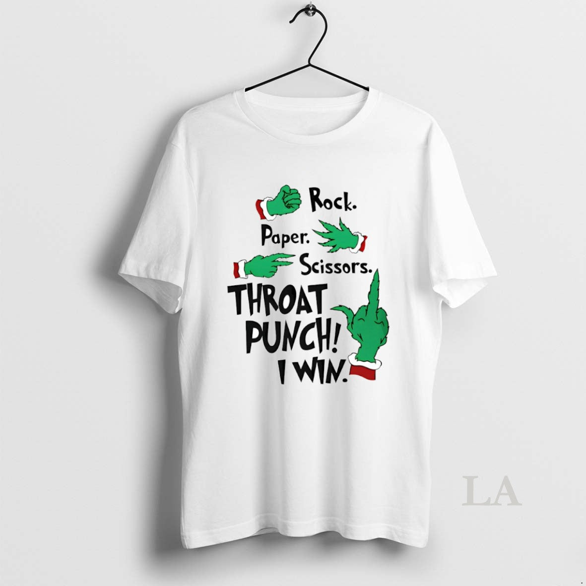 Original Grinch Hand Rock Paper Scissors Throat Punch I Win Circle T-Shirts, Hoodie, Sweatshirt - T-Shirt, Sweatshirt, Hoodie
