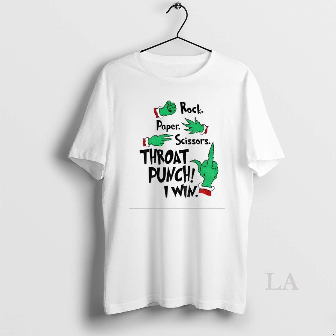 Original Grinch Hands Rock Paper Scissors Throat Punch I Win T-Shirts, Hoodie, Sweatshirt - T-Shirt, Sweatshirt, Hoodie