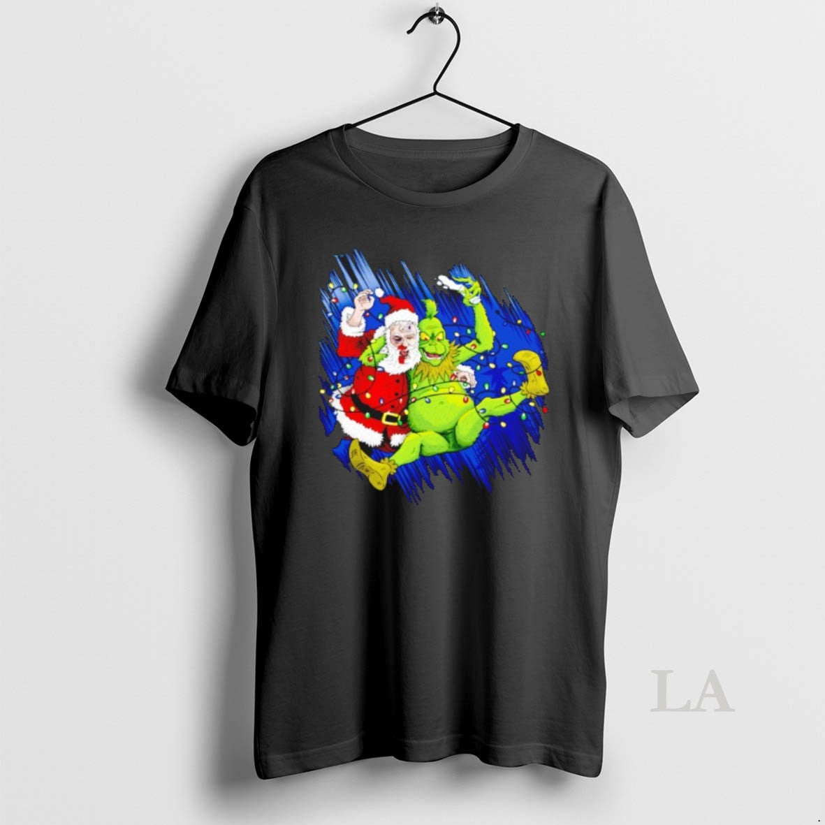Original Grinch Wrestles Santa Claus 3 16 Light T-Shirts, Hoodie, Sweatshirt - T-Shirt, Sweatshirt, Hoodie