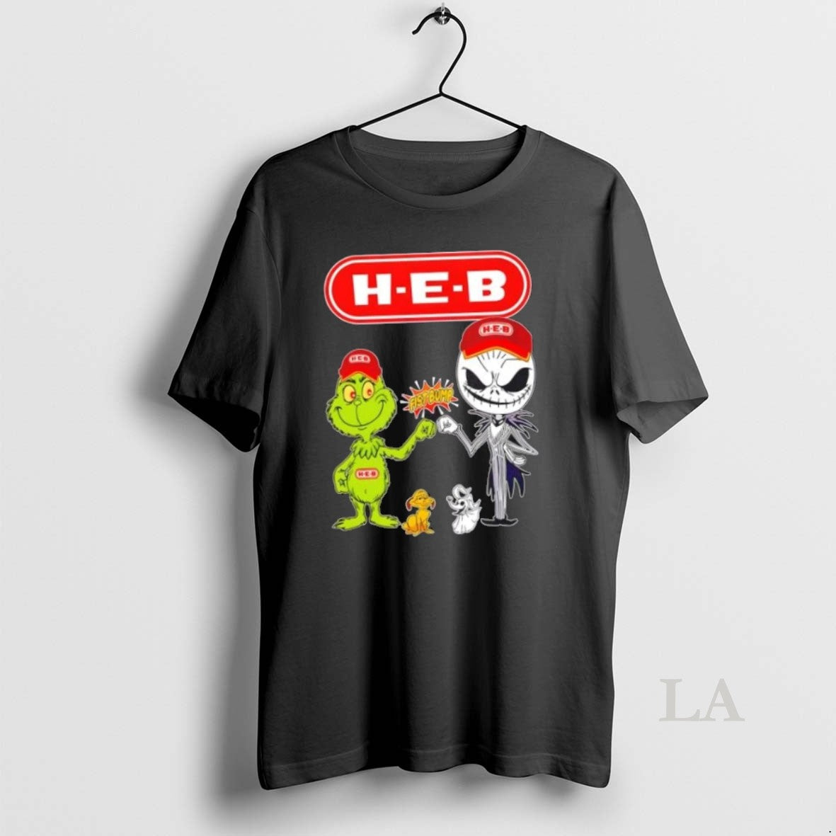 Original H E B X Grinch Jack Skellington Fist Bump Uniwilling Friends T-Shirts, Hoodie, Sweatshirt - T-Shirt, Sweatshirt, Hoodie