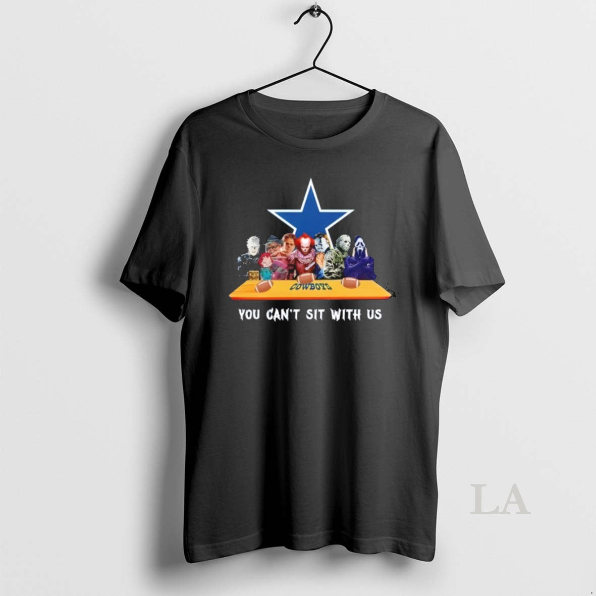 Original Horror Movie Characters You Cant Sit Us Dallas Cowboys Halloween T-Shirts, Hoodie, Sweatshirt - T-Shirt, Sweatshirt, Hoodie