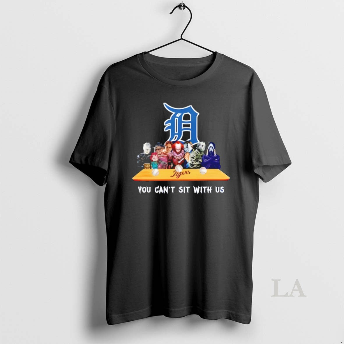 Original Horror Movie Characters You Cant Sit Us Detroit Tigers Halloween T-Shirts, Hoodie, Sweatshirt - T-Shirt, Sweatshirt, Hoodie