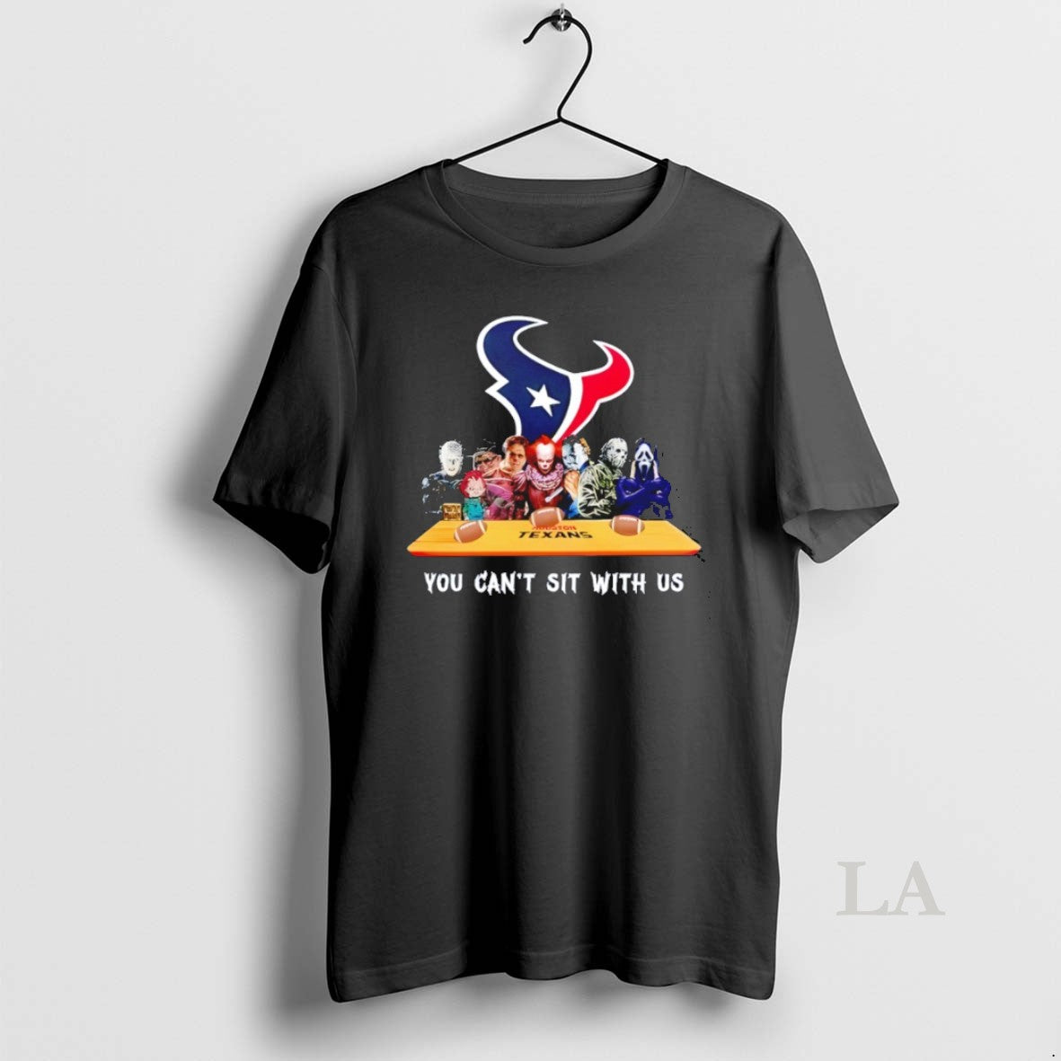 Original Horror Movie Characters You Cant Sit Us Houston Texans Halloween T-Shirts, Hoodie, Sweatshirt - T-Shirt, Sweatshirt, Hoodie