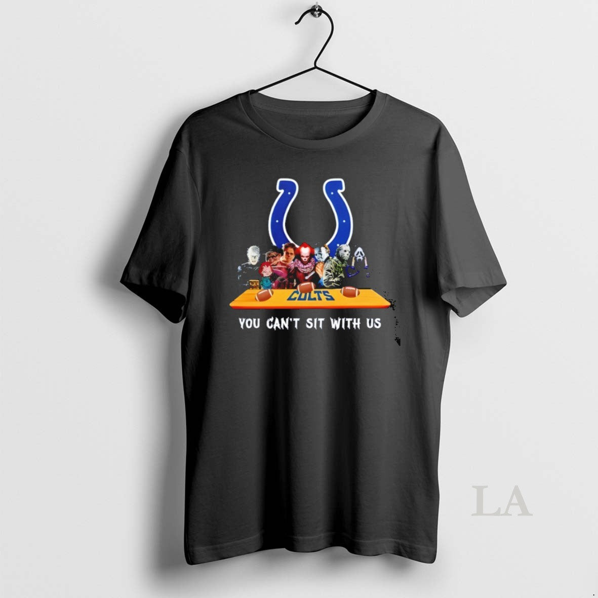Original Horror Movie Characters You Cant Sit Us Indianapolis Colts Halloween T-Shirts, Hoodie, Sweatshirt - T-Shirt, Sweatshirt, Hoodie